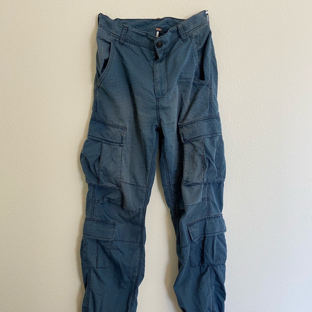 free people blue cargo pants
